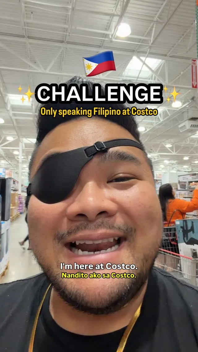 RV Mendoza speaking Tagalog while shopping inside Costco.