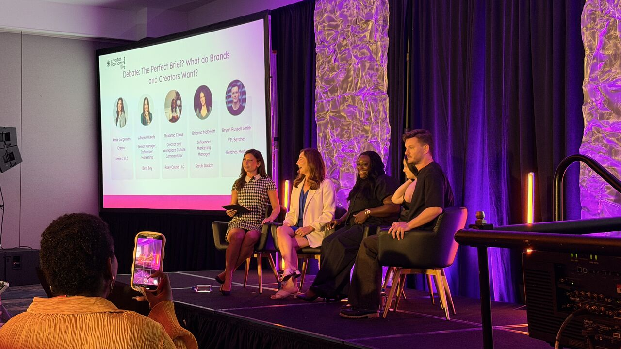 Four panelists discuss what brands and creators want from a brief at Creator Economy Live East.