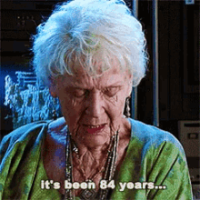 Rose from Titanic saying, “It’s been 84 years.”